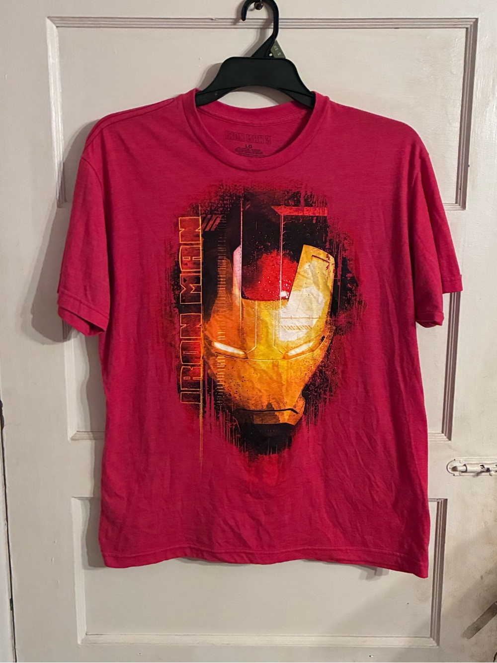 Marvel Comics MCU Iron Man 3 Movie Red Graphic T-Shirt By Mad Engine Size Large